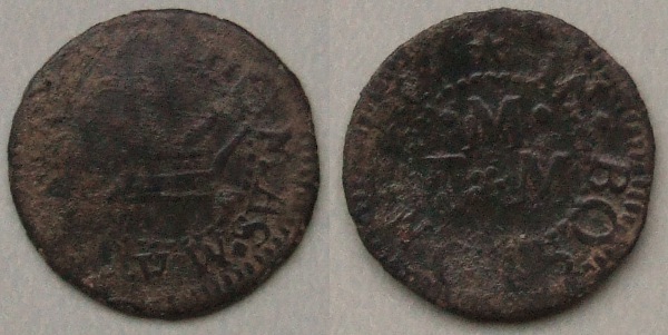 Boston Thomas Massam 1659 farthing token